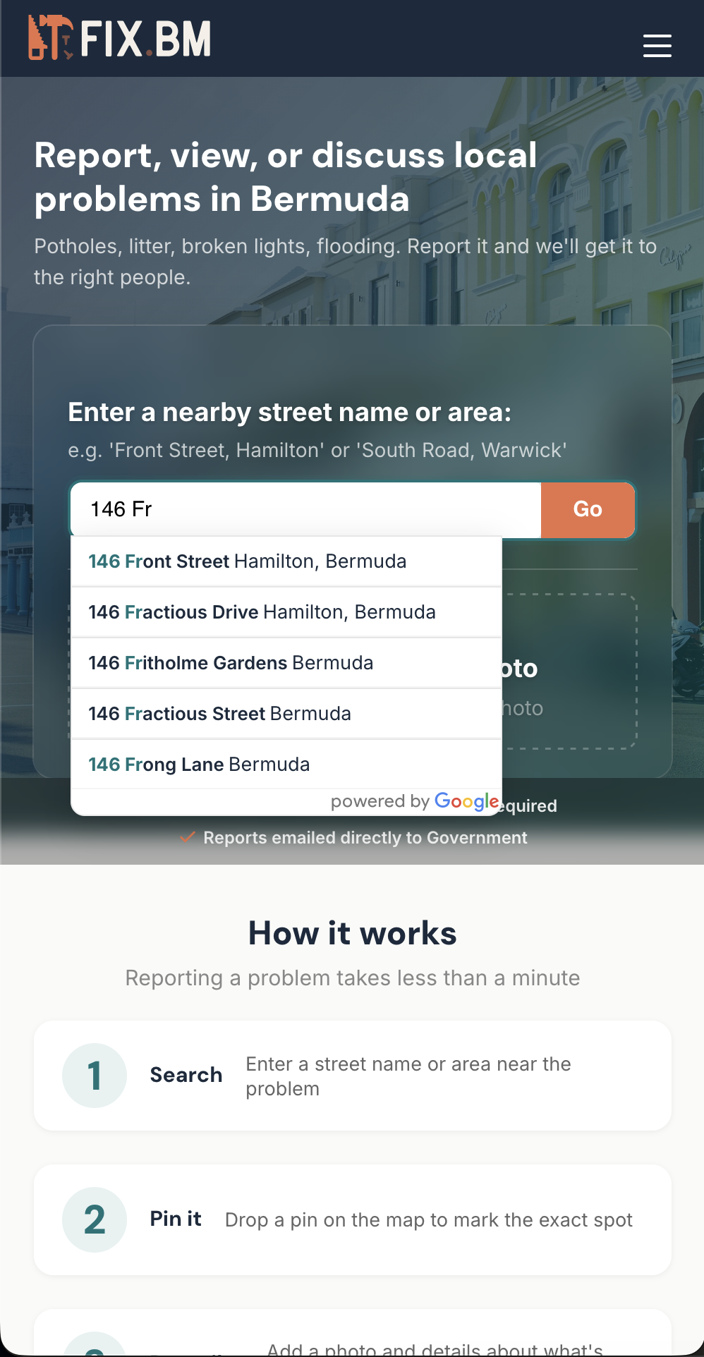 Mobile homepage showing search bar with '146 Fr' typed and autocomplete suggestions